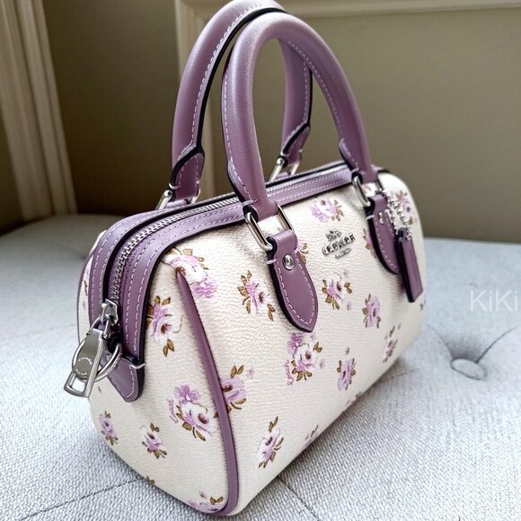 Coach Mini Rowan Crossbody Bag With Floral Print CAL69 - Picture 2 of 15